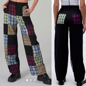 The Ragged Priest Error Plaid Patchwork Pants